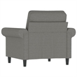 Bowery Hill Contemporary Rectangular Durable 2-Seater Sofa in Dark Gray