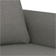 Bowery Hill Contemporary Rectangular Durable 2-Seater Sofa in Dark Gray