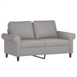 Bowery Hill Contemporary 2-Seater Sofa in Light Grey Polyester