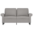 Bowery Hill Contemporary 2-Seater Sofa in Light Grey Polyester