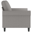 Bowery Hill Contemporary 2-Seater Sofa in Light Grey Polyester