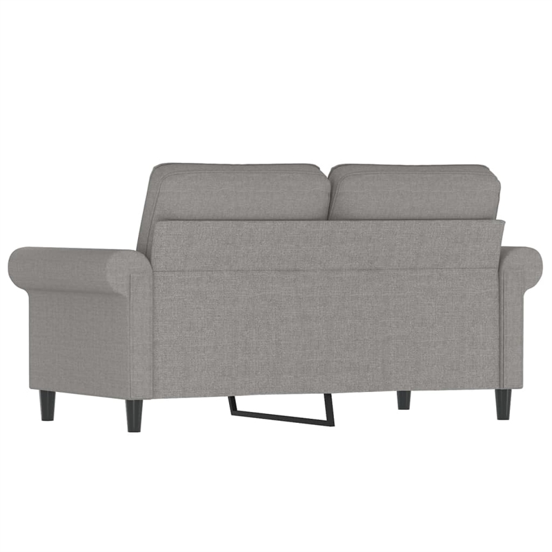 Bowery Hill Contemporary 2-Seater Sofa in Light Grey Polyester