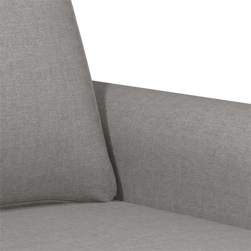 Bowery Hill Contemporary 2-Seater Sofa in Light Grey Polyester