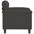 Bowery Hill Contemporary Single Sofa Chair in Dark Gray Microfiber