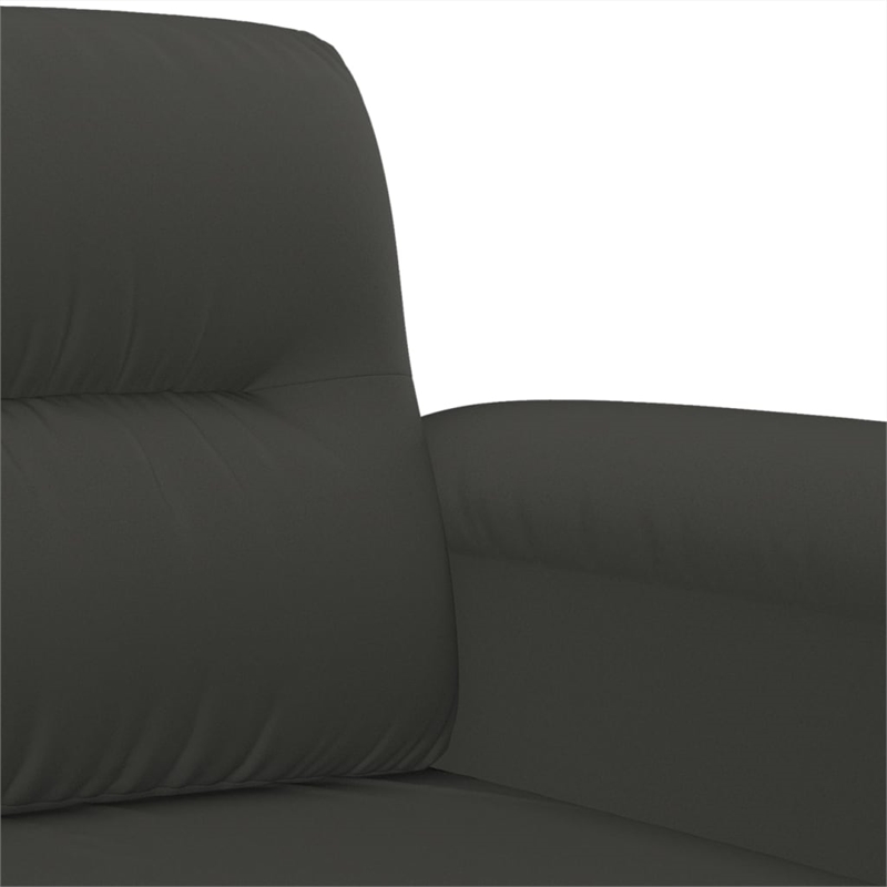 Bowery Hill Contemporary Single Sofa Chair in Dark Gray Microfiber