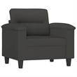 Bowery Hill Contemporary Single Sofa Chair in Dark Gray Microfiber