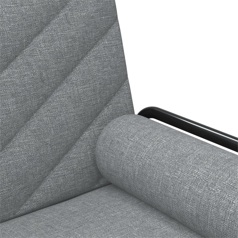 Bowery Hill Contemporary Large Sofa Bed in Light Grey Polyester