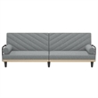 Bowery Hill Contemporary Large Sofa Bed in Light Grey Polyester