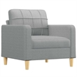 Bowery Hill Contemporary Single Sofa Chair in Light Grey Polyester