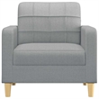 Bowery Hill Contemporary Single Sofa Chair in Light Grey Polyester