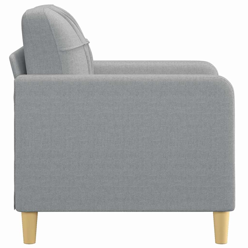 Bowery Hill Contemporary Single Sofa Chair in Light Grey Polyester
