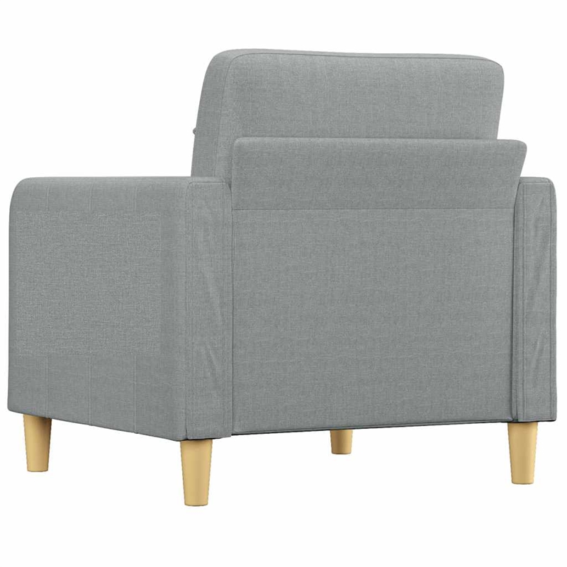Bowery Hill Contemporary Single Sofa Chair in Light Grey Polyester
