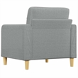 Bowery Hill Contemporary Single Sofa Chair in Light Grey Polyester
