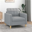 Bowery Hill Contemporary Single Sofa Chair in Light Grey Polyester