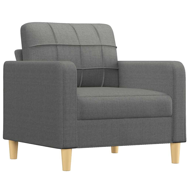 Bowery Hill Contemporary Single Sofa Chair in Dark Grey Polyester