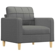 Bowery Hill Contemporary Single Sofa Chair in Dark Grey Polyester