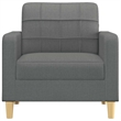 Bowery Hill Contemporary Single Sofa Chair in Dark Grey Polyester