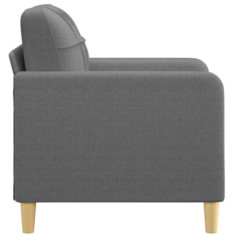 Bowery Hill Contemporary Single Sofa Chair in Dark Grey Polyester