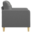 Bowery Hill Contemporary Single Sofa Chair in Dark Grey Polyester