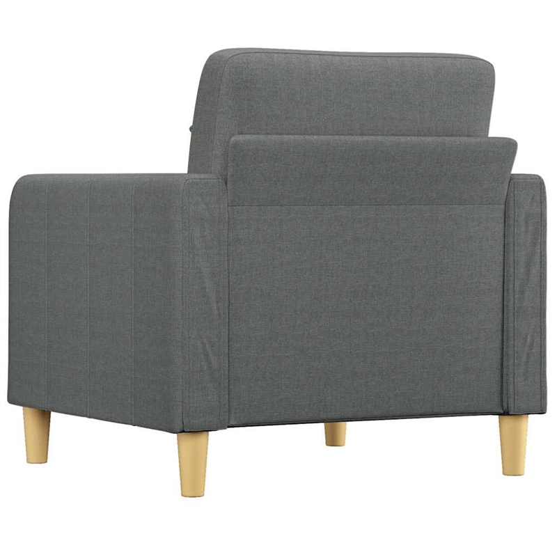 Bowery Hill Contemporary Single Sofa Chair in Dark Grey Polyester