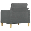 Bowery Hill Contemporary Single Sofa Chair in Dark Grey Polyester