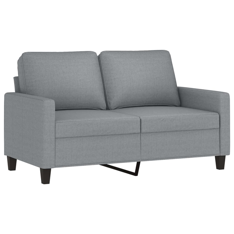 Bowery Hill Contemporary Polyester 2-Seater Sofa in Light Gray