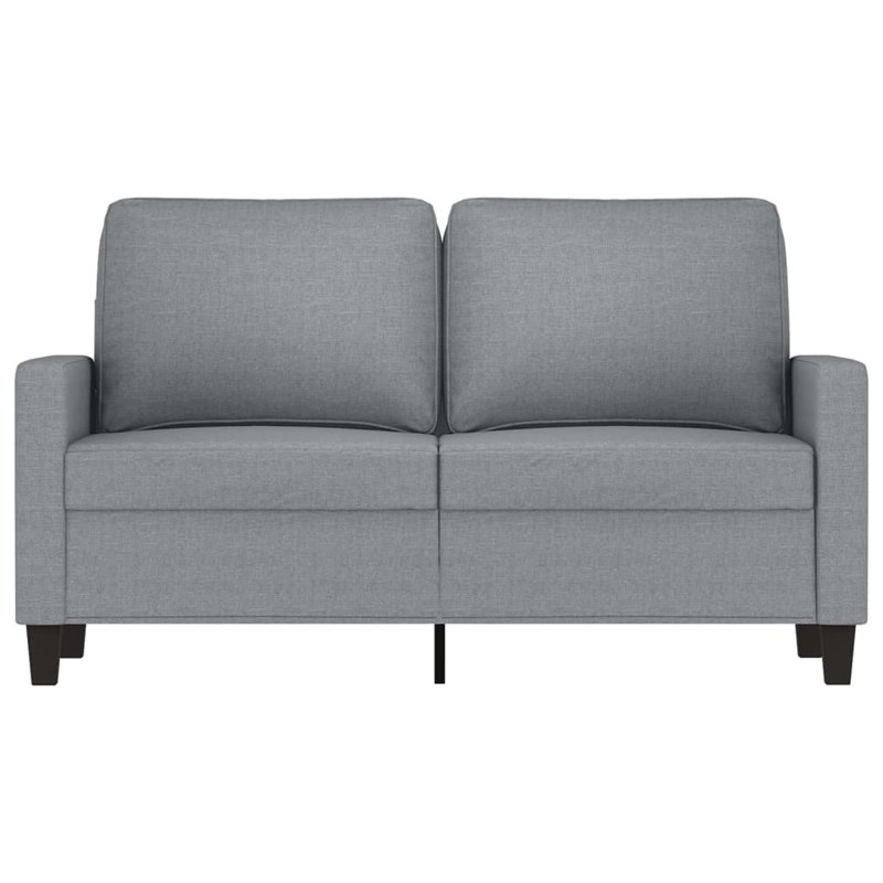 Bowery Hill Contemporary Polyester 2-Seater Sofa in Light Gray