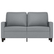 Bowery Hill Contemporary Polyester 2-Seater Sofa in Light Gray