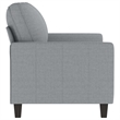 Bowery Hill Contemporary Polyester 2-Seater Sofa in Light Gray