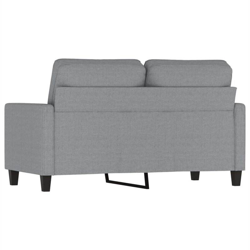 Bowery Hill Contemporary Polyester 2-Seater Sofa in Light Gray