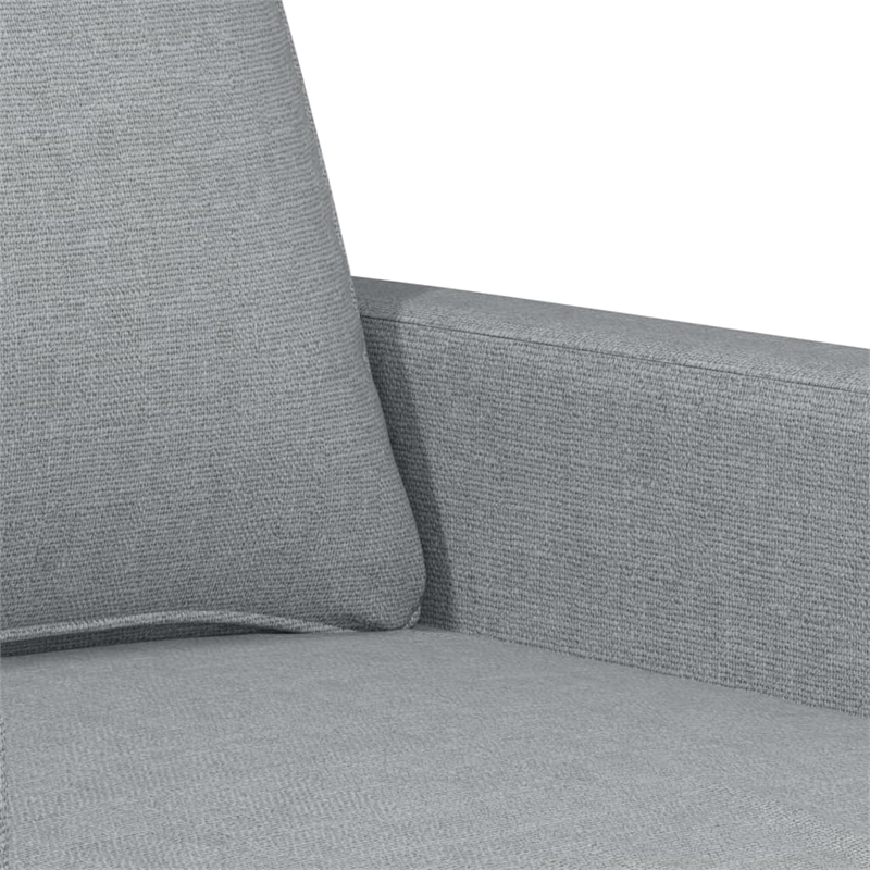 Bowery Hill Contemporary Polyester 2-Seater Sofa in Light Gray