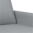 Bowery Hill Contemporary Polyester 2-Seater Sofa in Light Gray