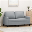 Bowery Hill Contemporary Polyester 2-Seater Sofa in Light Gray