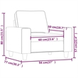 Bowery Hill Contemporary Single Sofa Chair in Dark Grey Polyester