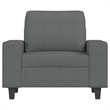 Bowery Hill Contemporary Single Sofa Chair in Dark Grey Polyester