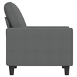 Bowery Hill Contemporary Single Sofa Chair in Dark Grey Polyester