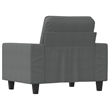 Bowery Hill Contemporary Single Sofa Chair in Dark Grey Polyester