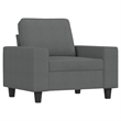 Bowery Hill Contemporary Single Sofa Chair in Dark Grey Polyester