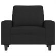 Bowery Hill Contemporary Single Sofa Chair in Black Polyester