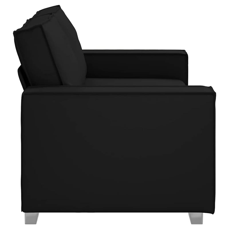 Bowery Hill Contemporary Artificial Leather Single Sofa Chair in Black