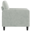 Bowery Hill Contemporary Single Sofa Chair in Light Grey Polyester