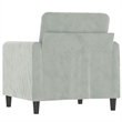Bowery Hill Contemporary Single Sofa Chair in Light Grey Polyester