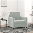 Bowery Hill Contemporary Single Sofa Chair in Light Grey Polyester