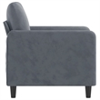 Bowery Hill Contemporary Single Sofa Chair in Dark Grey Polyester