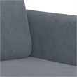 Bowery Hill Contemporary Single Sofa Chair in Dark Grey Polyester