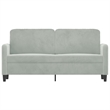Bowery Hill Contemporary 2-Seater Sofa in Light Grey Polyester