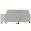 Bowery Hill Contemporary 2-Seater Sofa in Light Grey Polyester