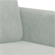 Bowery Hill Contemporary 2-Seater Sofa in Light Grey Polyester