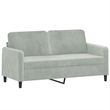 Bowery Hill Contemporary 2-Seater Sofa in Light Grey Polyester
