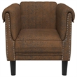 Bowery Hill Contemporary Polyester Single Sofa Chair in Brown
